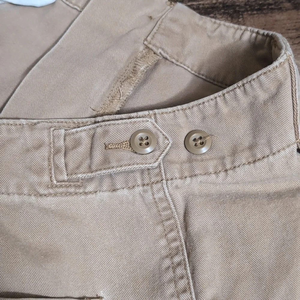 Vintage Y2K American Eagle Baggy Utility Cargo Pants In Brown Khaki Size 33x34 - Picture 6 of 12